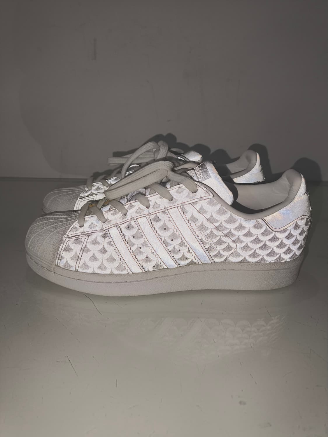 225mm 아디다스 슈퍼스타 메탈릭 리플렉시브 스니커즈 상품이미지2