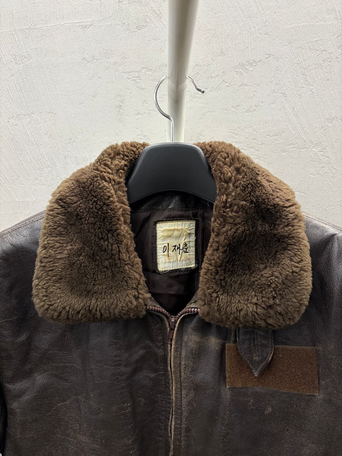 공군 A-2 국군 가죽 자켓 브라운 100 상품이미지3