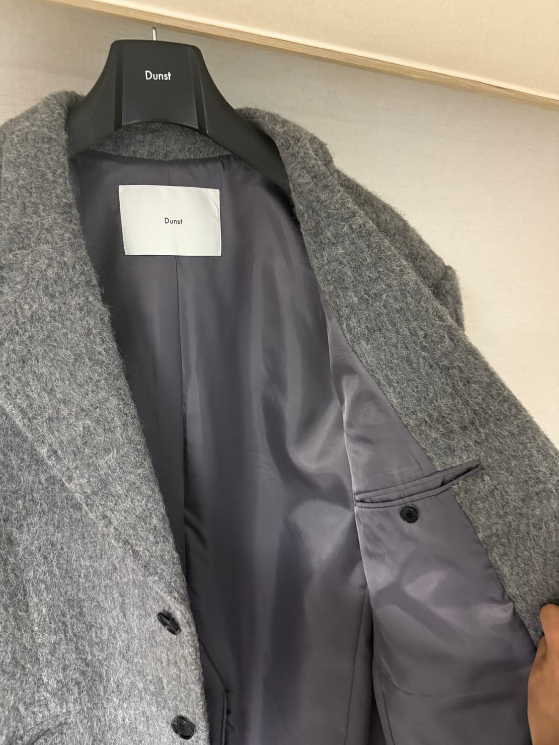 UNISEX ALPACA BLAZER COAT MELANGE GREY 상품이미지4