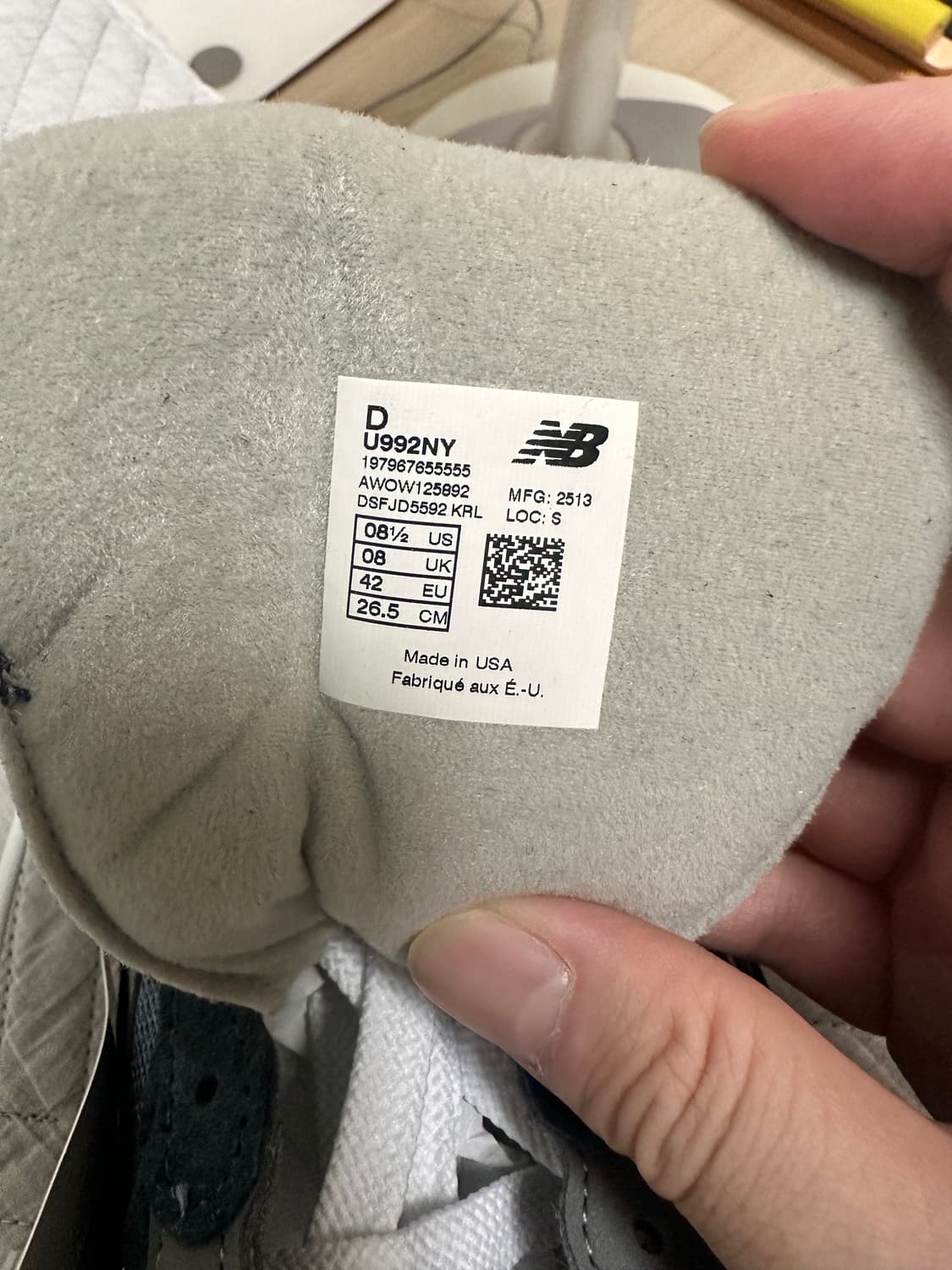 뉴발란스 992 네이비 265 상품이미지6