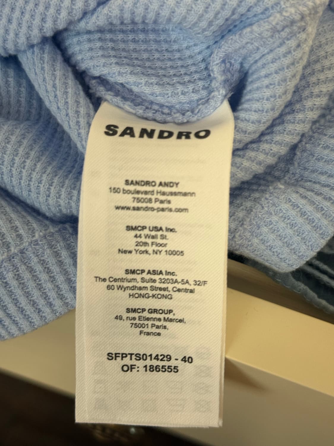 Sandro 하늘색 반팔니트 상품이미지3