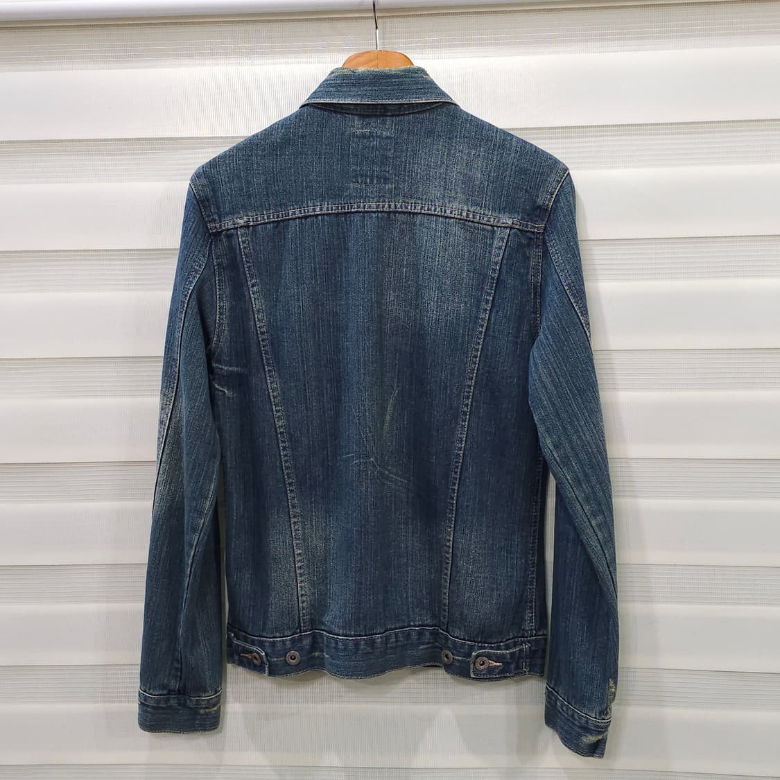 Browny Vintage 데미지가공 데님자켓- M 상품이미지6