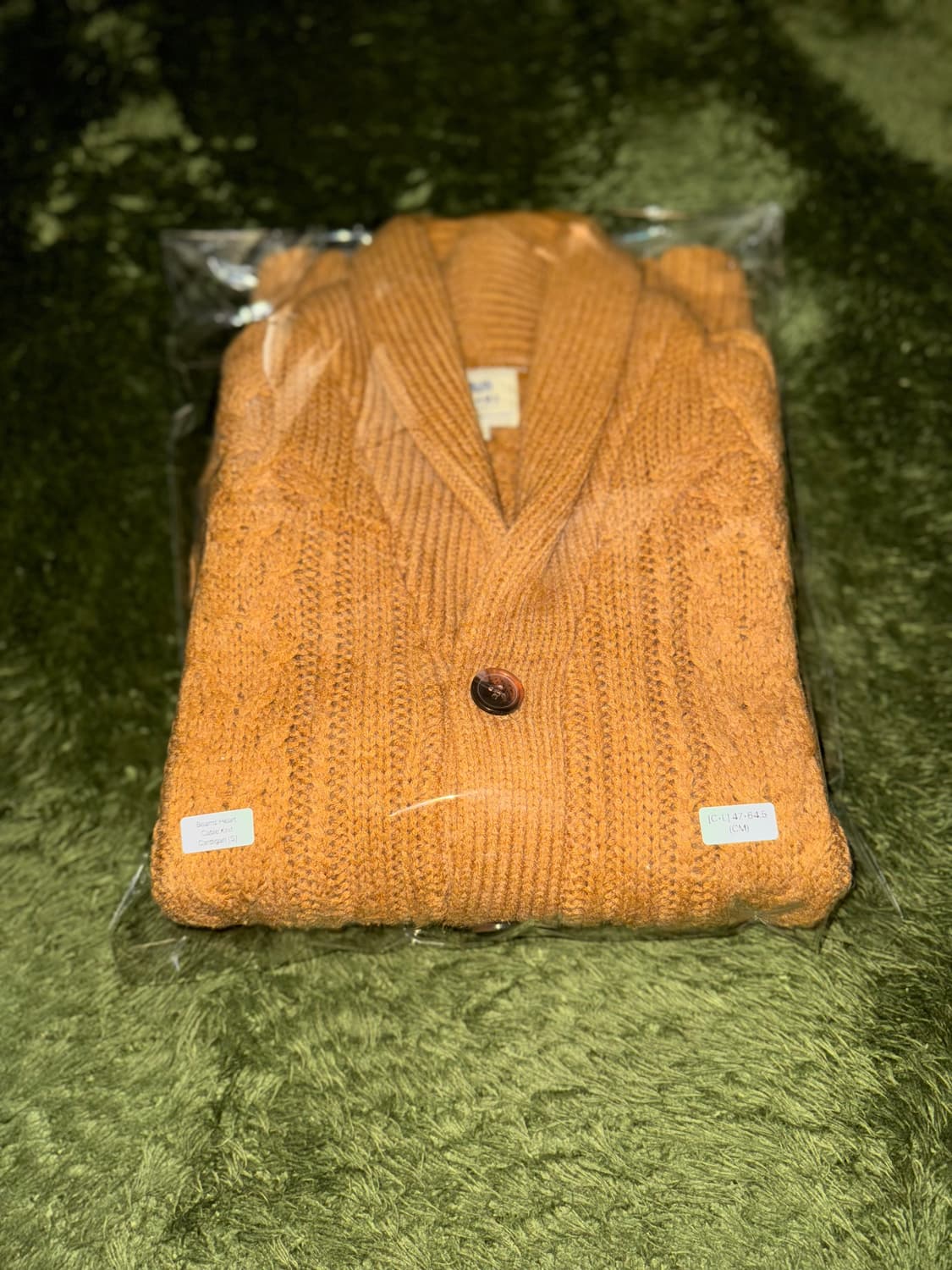 [S] BEAMS HEART 빔즈 하트 숄칼라 케이블 니트 가디건 상품이미지10