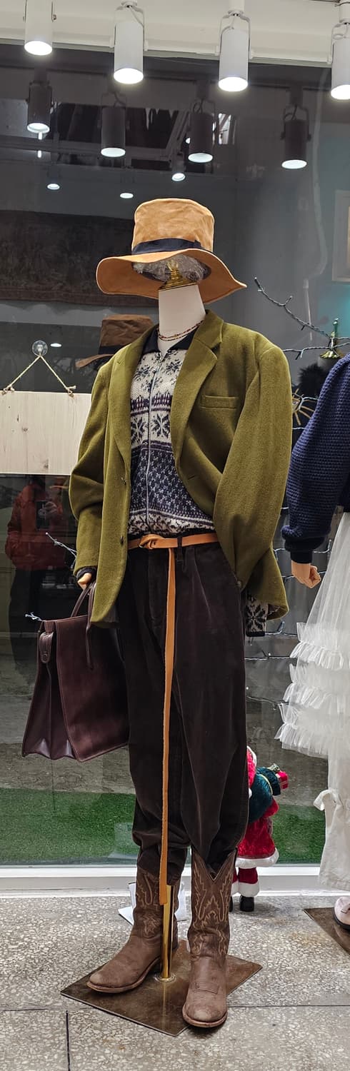 Ixi:z 익시즈 00's 올리브그린 울자켓 상품이미지3