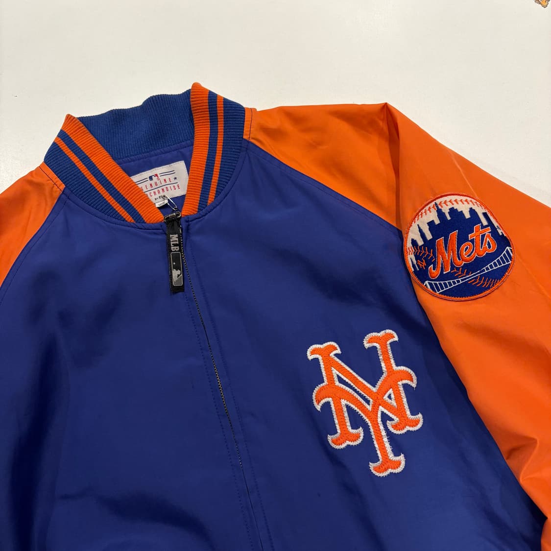 [105] MLB 뉴욕 메츠 블루종 자켓 오렌지 배색 B685 상품이미지3