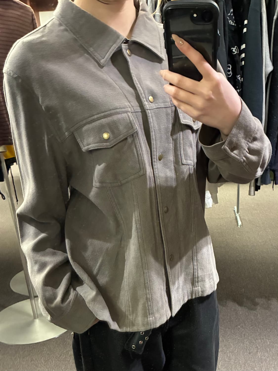 L)MARYLESTER 빈티지 스웨이드 셔츠 자켓 상품이미지1