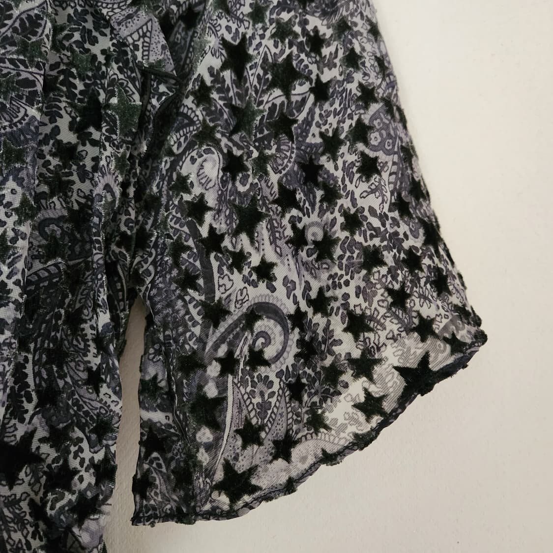 (택만뗀 새상품)쟈딕앤볼테르 시스루벨벳별패턴 원피스 (XS) 상품이미지6