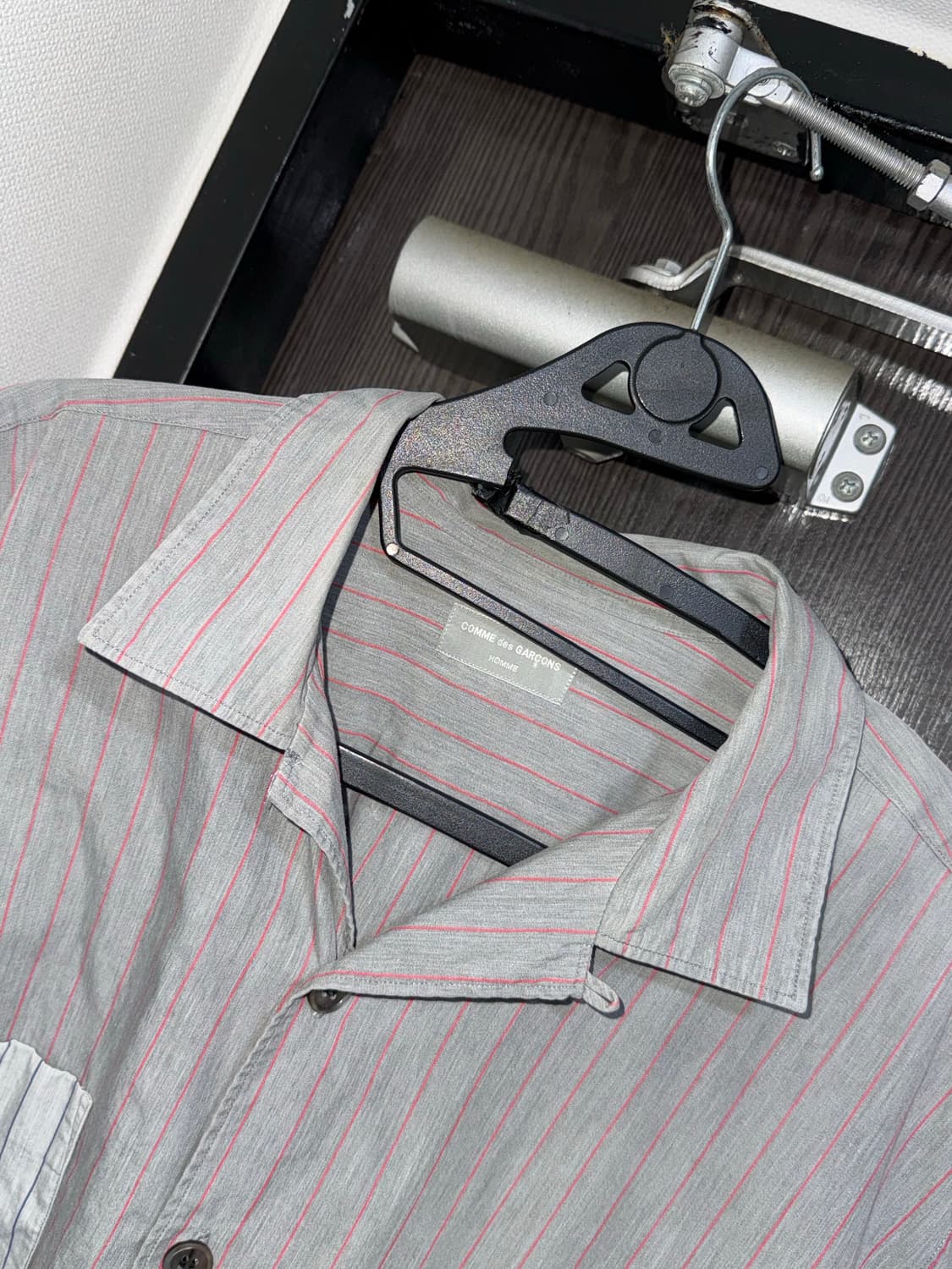 90s comme des garcons homme 꼼데 스트라이프 셔츠 상품이미지4