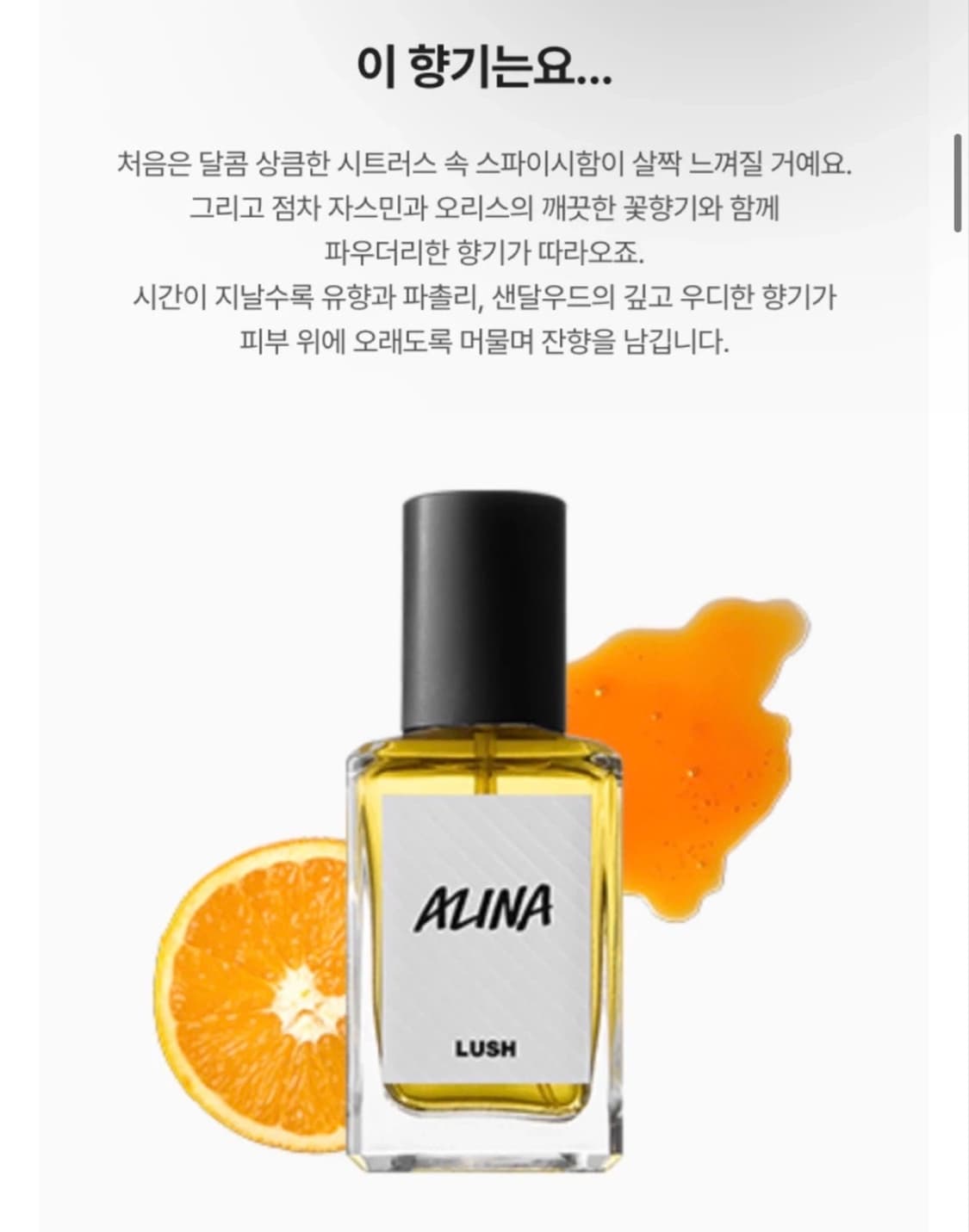 러쉬 알리나 향수 30ml 판매 상품이미지3