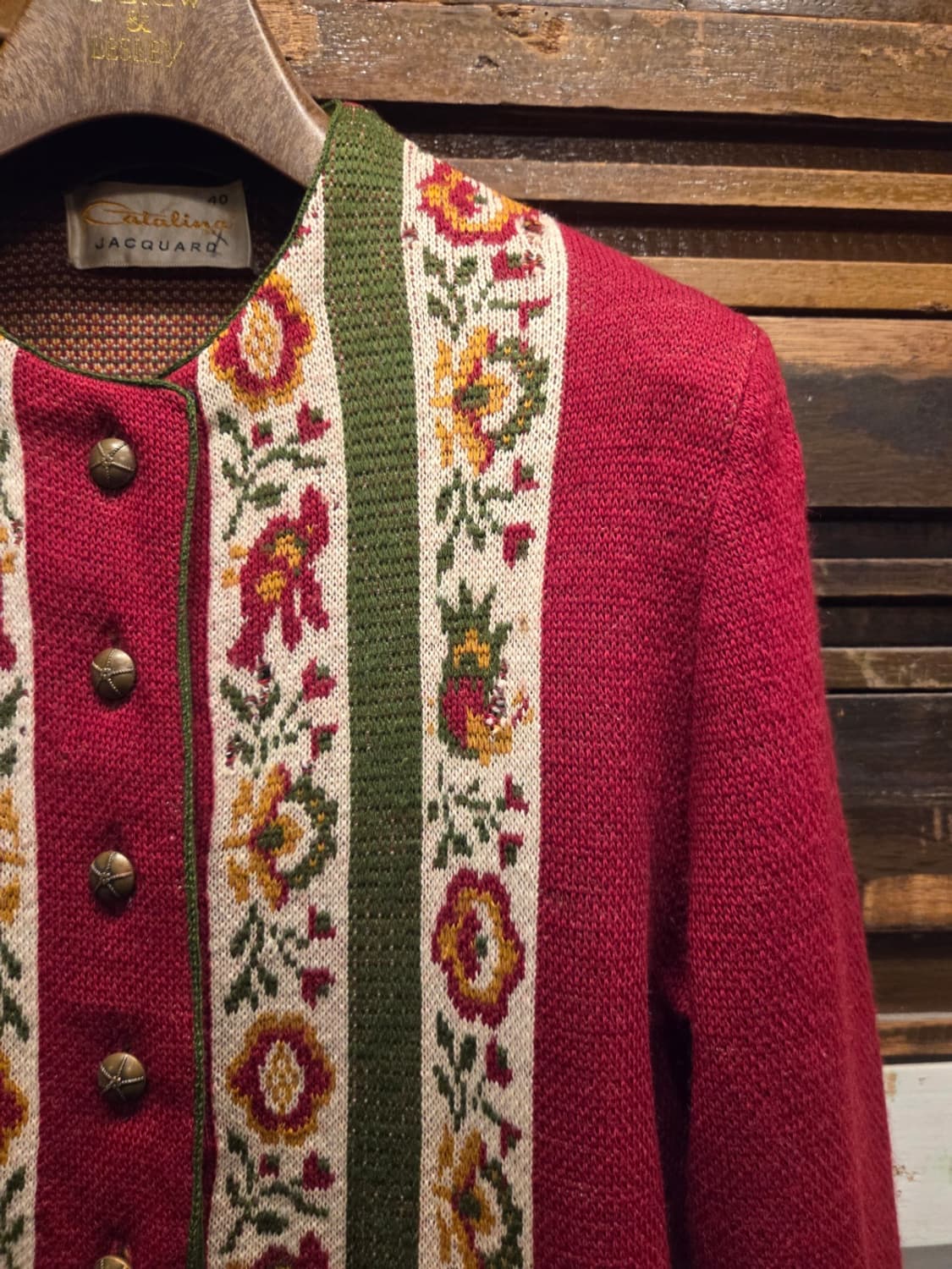 80'S 자카드 핸드메이드 니트 상품이미지7