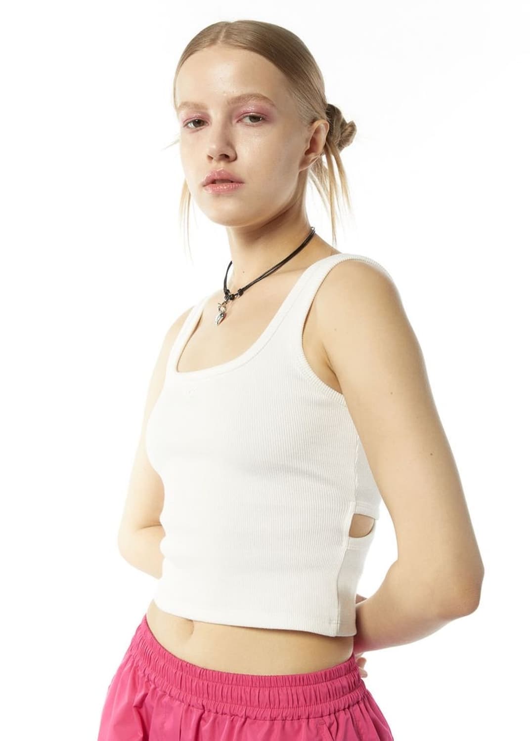 *해외출국으로 판매중단예정* Lcdc 컷아웃 슬리브리스 블랙 상품이미지5