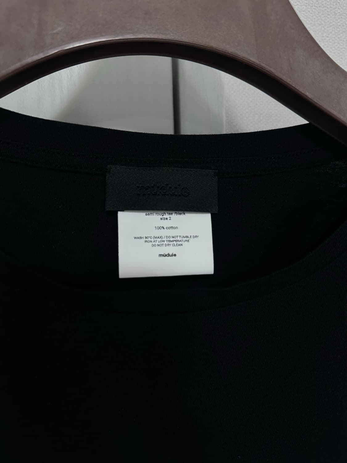(2) 머듈 세미러프티셔츠 블랙 상품이미지3