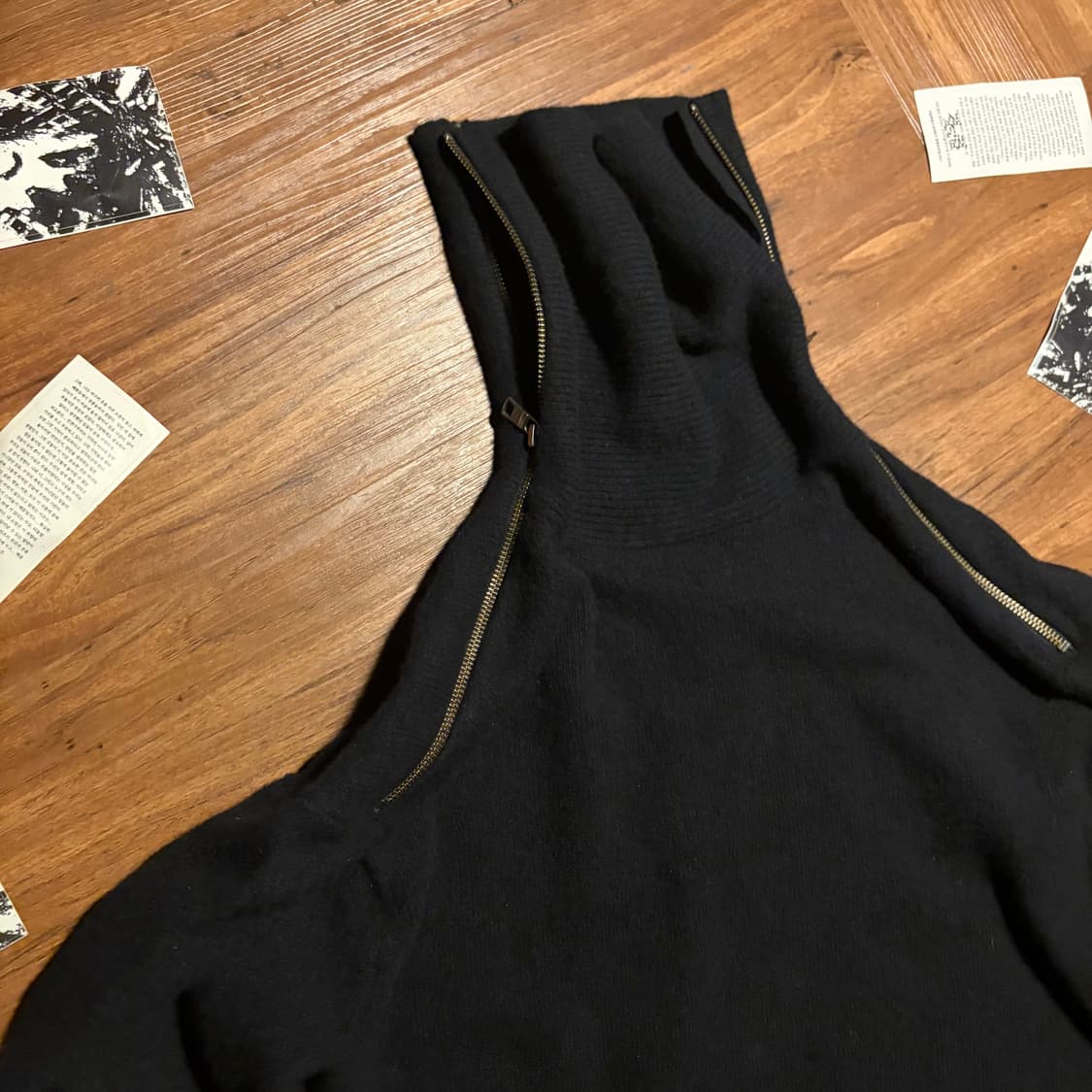 ARMANI EXCHANGE 더블 사이드 넥 집업 울 니트 상품이미지7