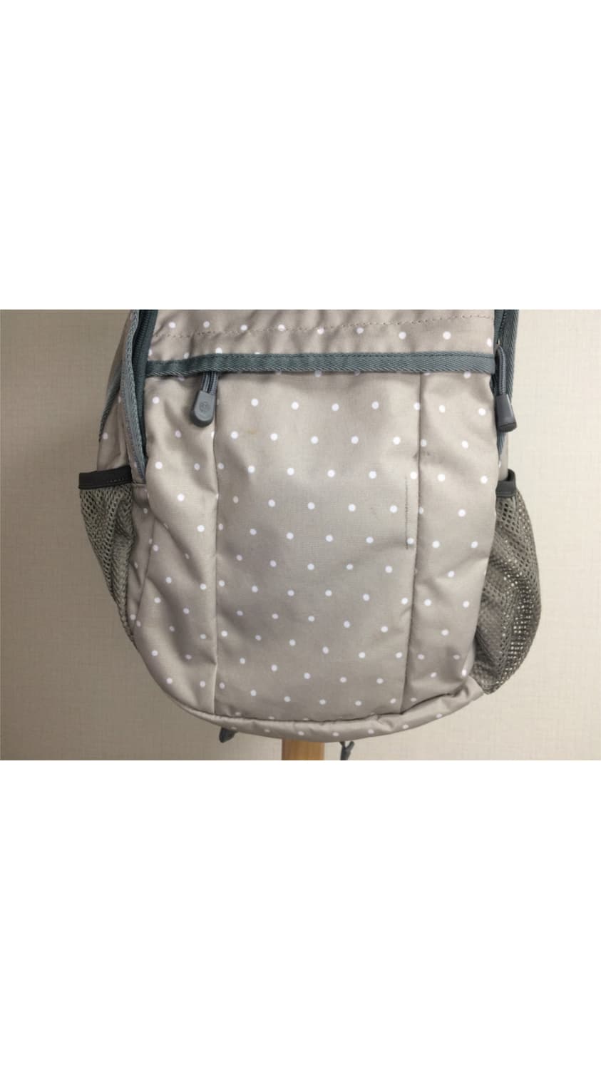 콜맨 미니 그레이 화이트 도트 땡땡이 백팩 상품이미지2