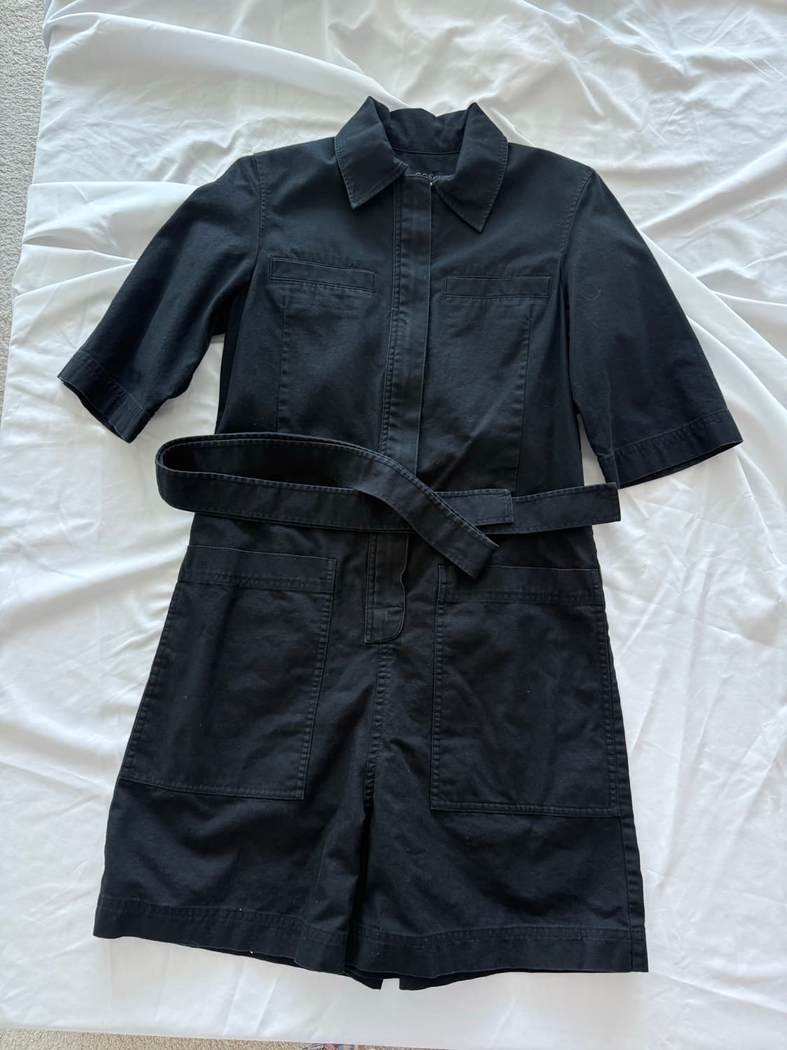 COS 블랙 벨티드 점프 수트 상품이미지8