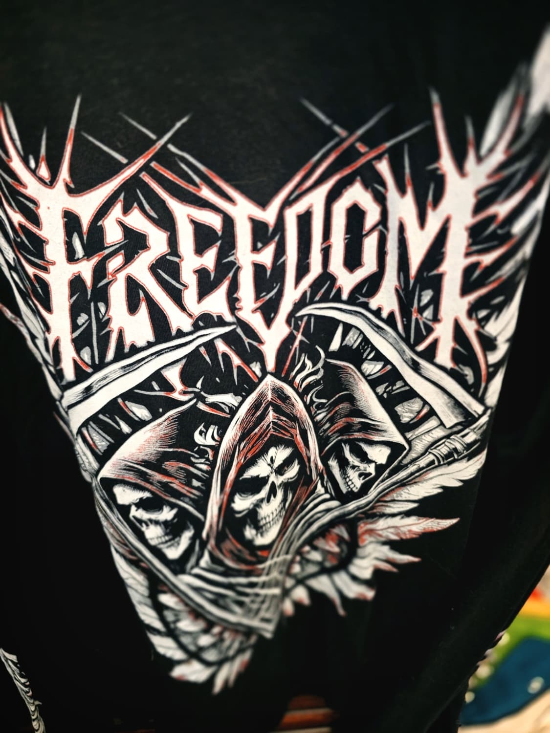 Delta Apparel USA 해골 긴팔 티셔츠 상품이미지5