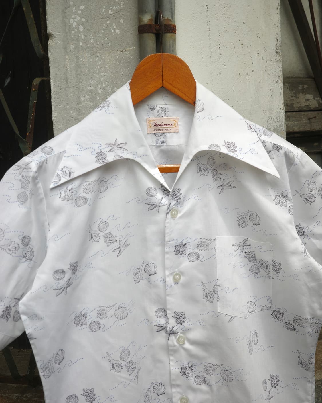 70‘s japanese vintage 디스코 와이드 카라 셔츠 상품이미지2