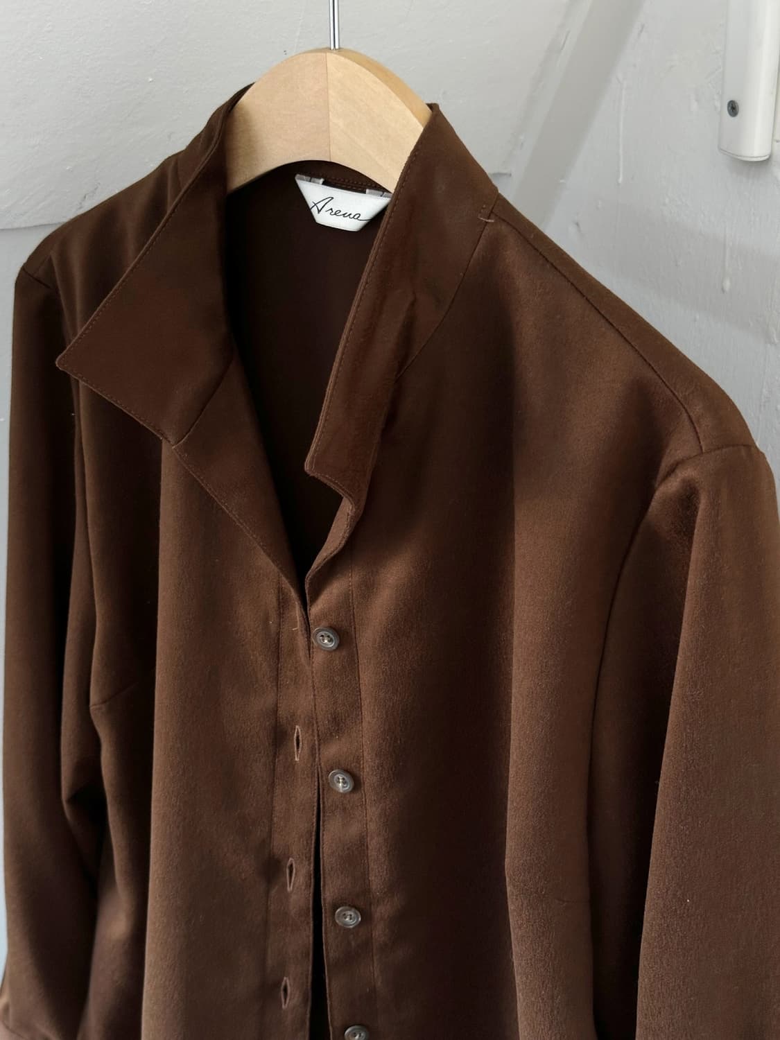 Brushed fabric design collar shirt 상품이미지1