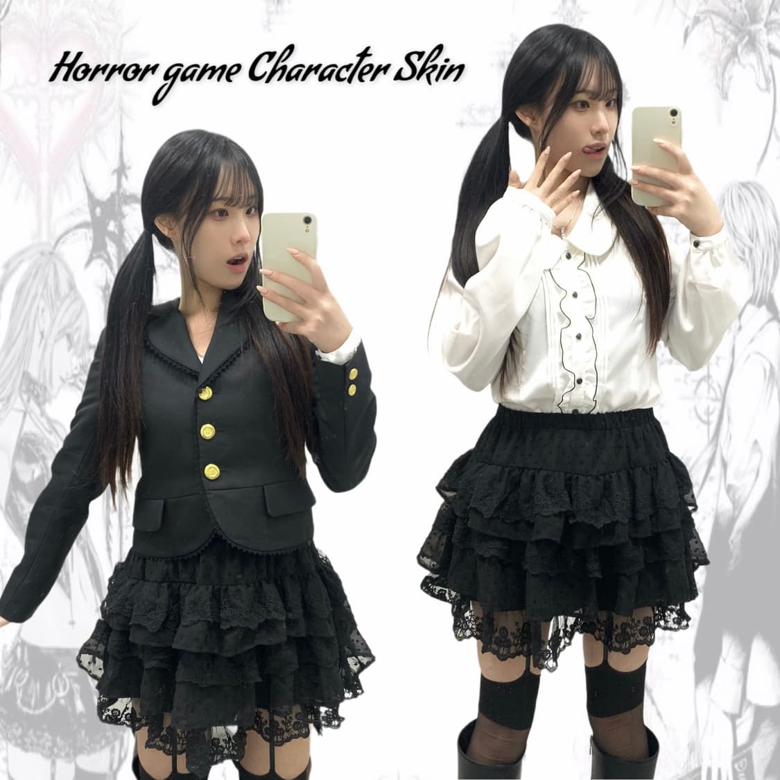 [AMAVEL] 공겜 여주 프레피룩 코디 세트 상품이미지1