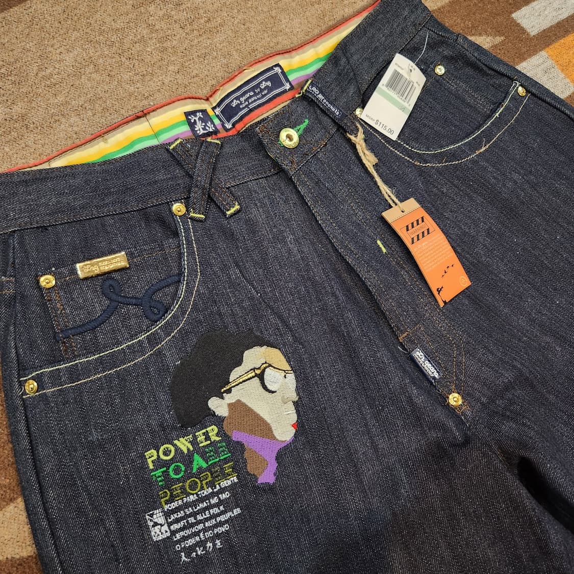 LRG 00s 와이드 데님 팬츠 34 진청 USA 상품이미지3