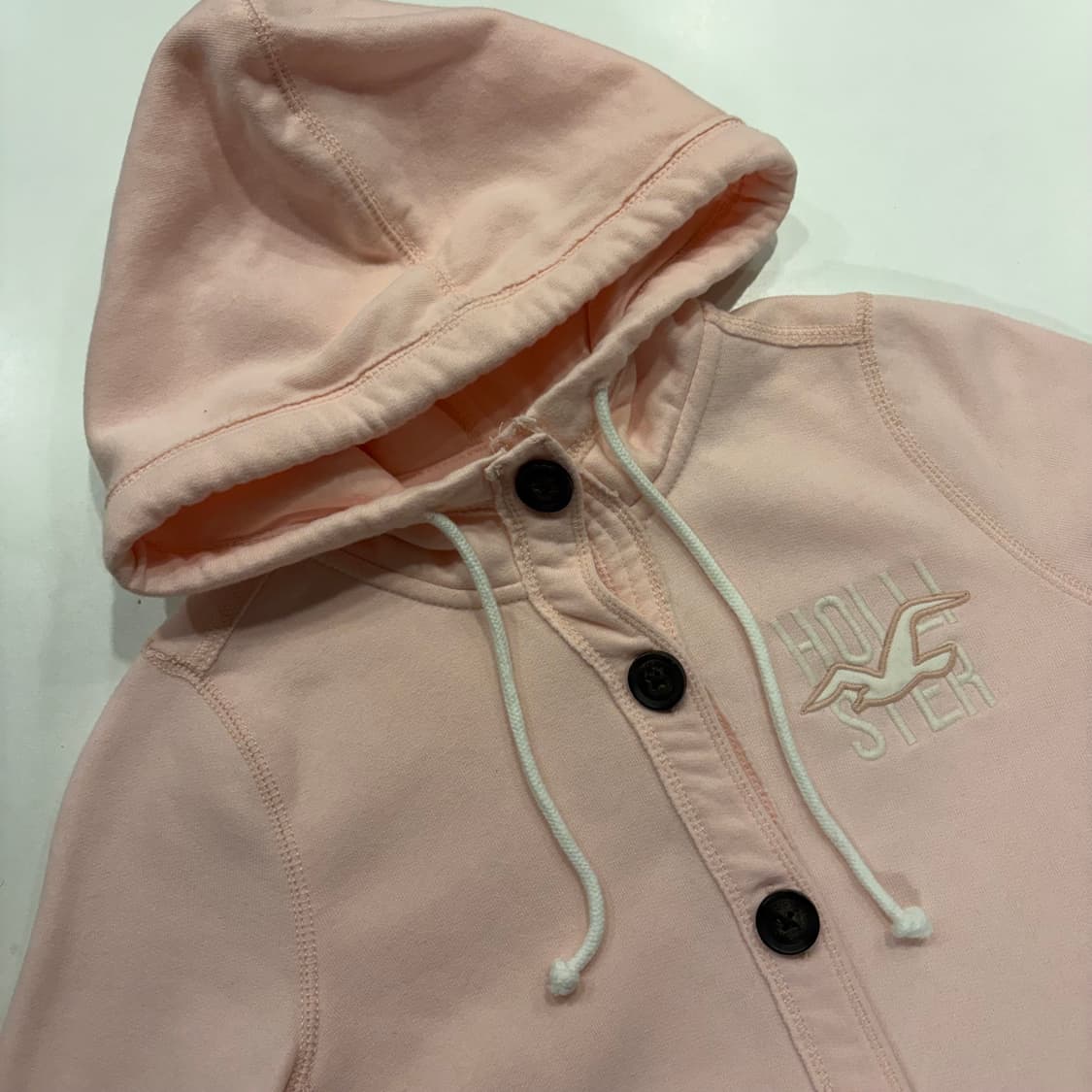 [S] 홀리스터 딸기우유 핑크 후드 가디건 B740 상품이미지3