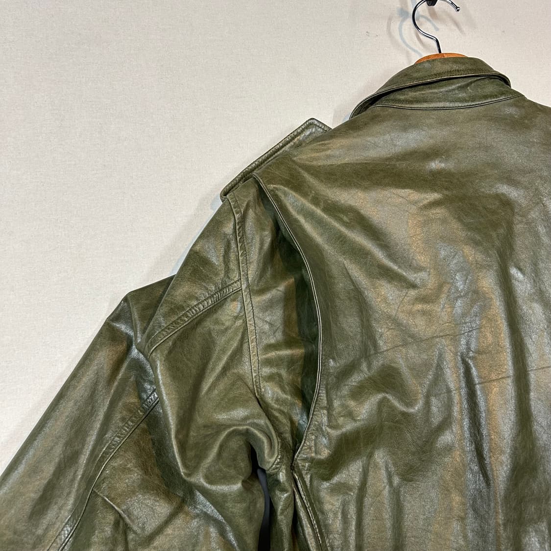 L) 아비렉스 밀리터리 M65 필드 자켓 소가죽 올리브 상품이미지7