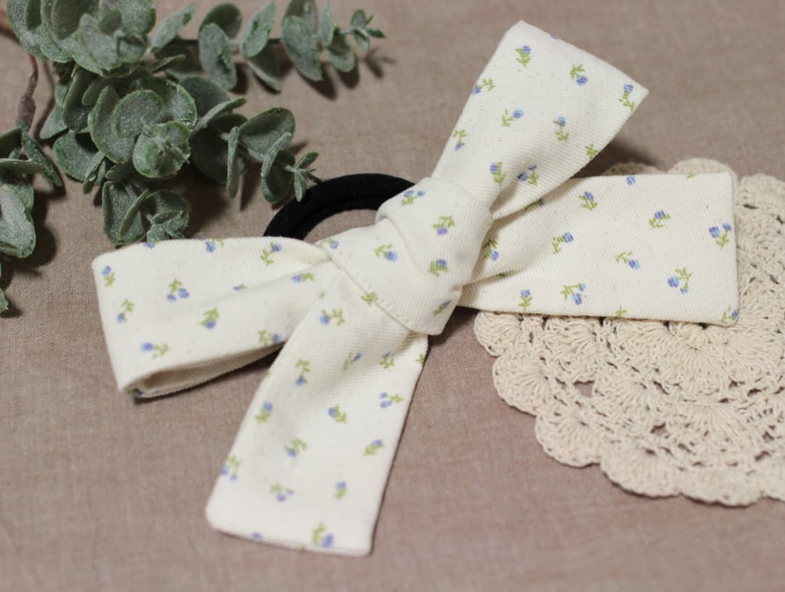 핸드메이드 모리걸 잔꽃 리본 머리끈 상품이미지2