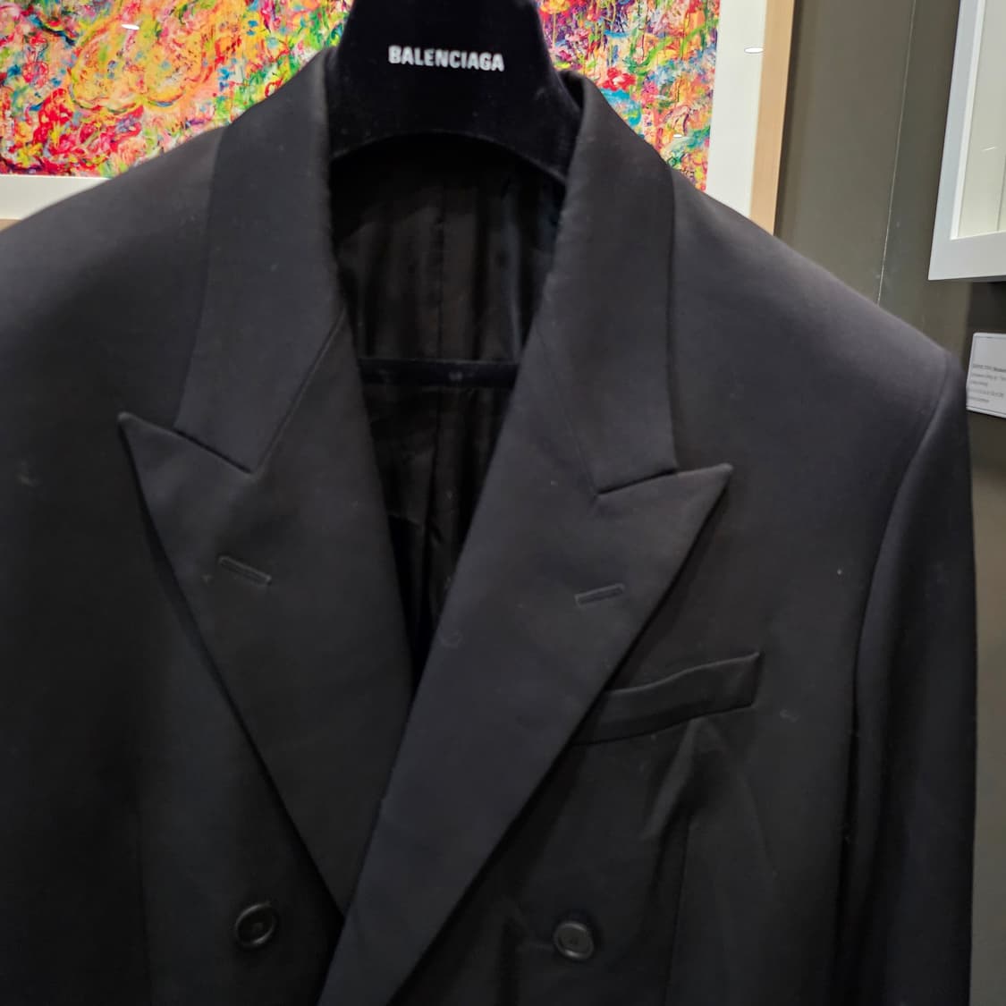 발렌시아가 테일러드 핏 블랙 더블브레스티드 코트 상품이미지3