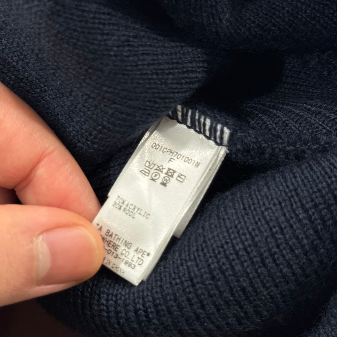 베이프 사루 원포인트 니트 비니 상품이미지3