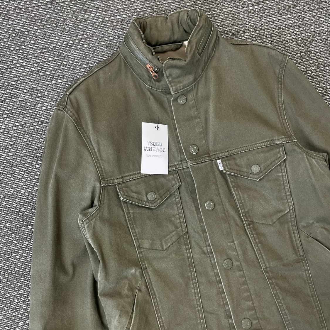 리바이스 화이트탭 카키 코튼 자켓 상품이미지3