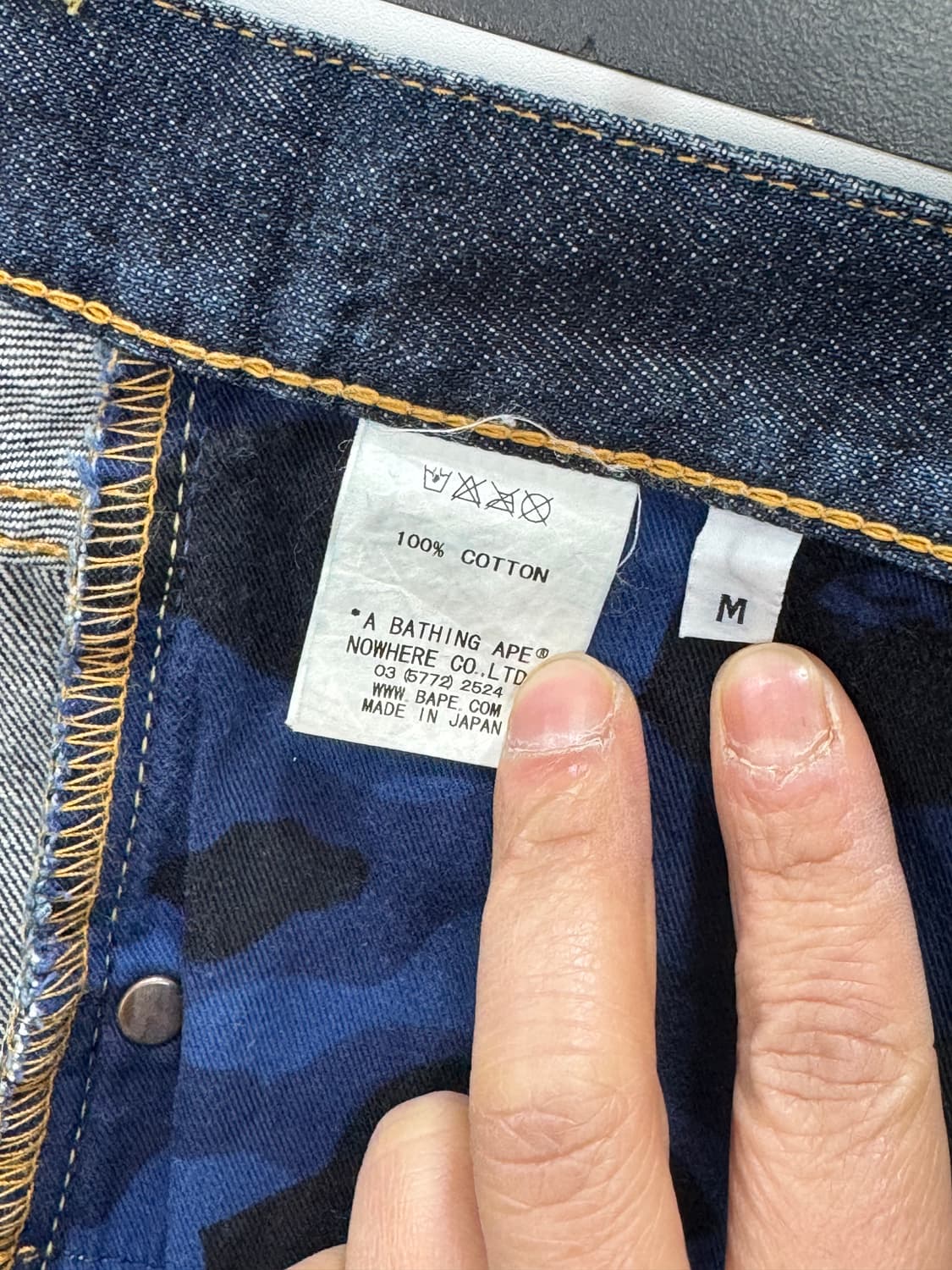 베이프OG 스타 자수데님 M 상품이미지6