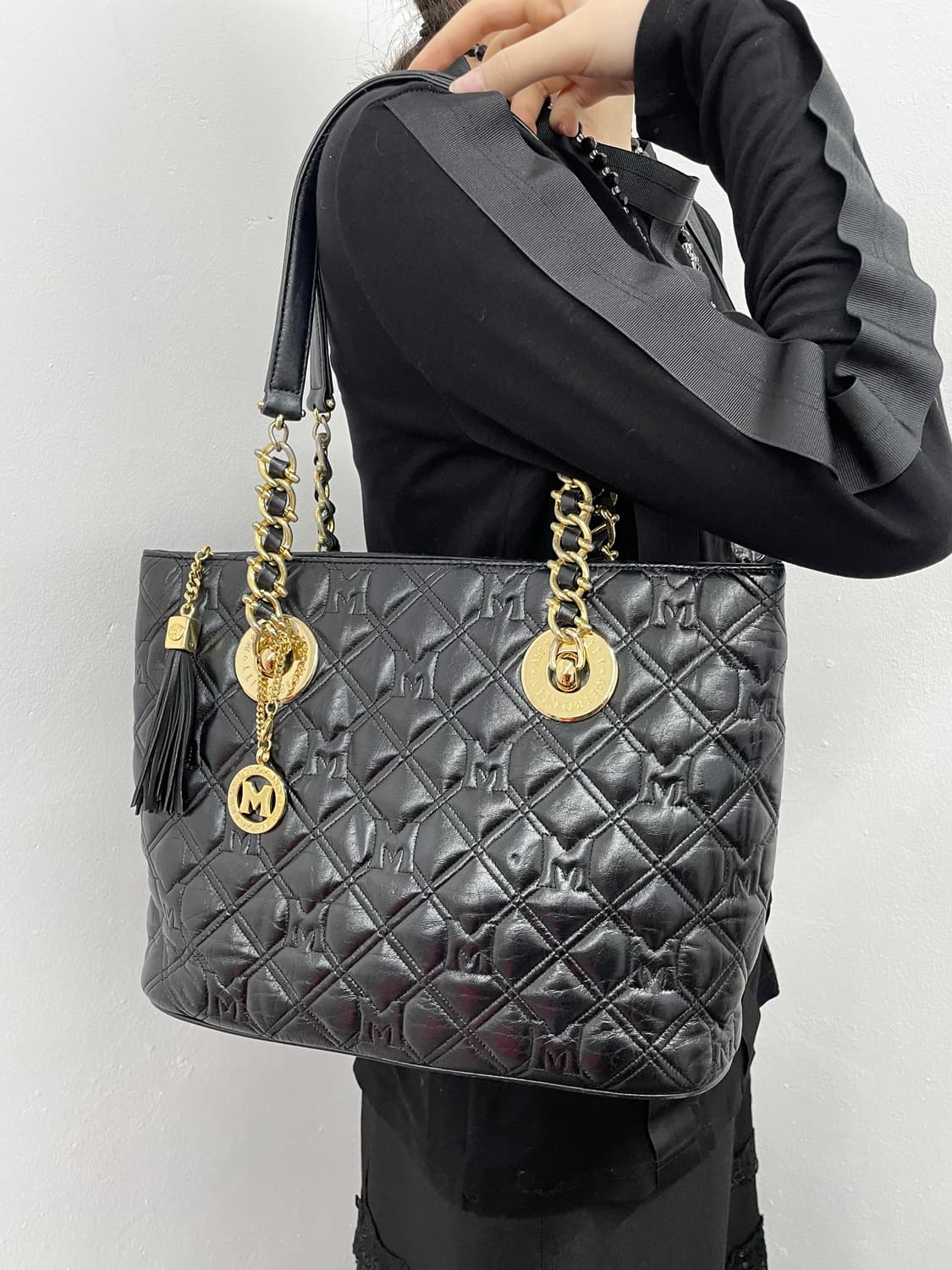 메트로시티 갸루 퀼팅 체인 태슬백  상품이미지3