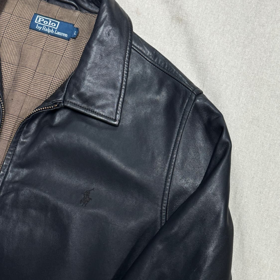 폴로랄프로렌 빈티지 블랙포니 양가죽 자켓 L 상품이미지2