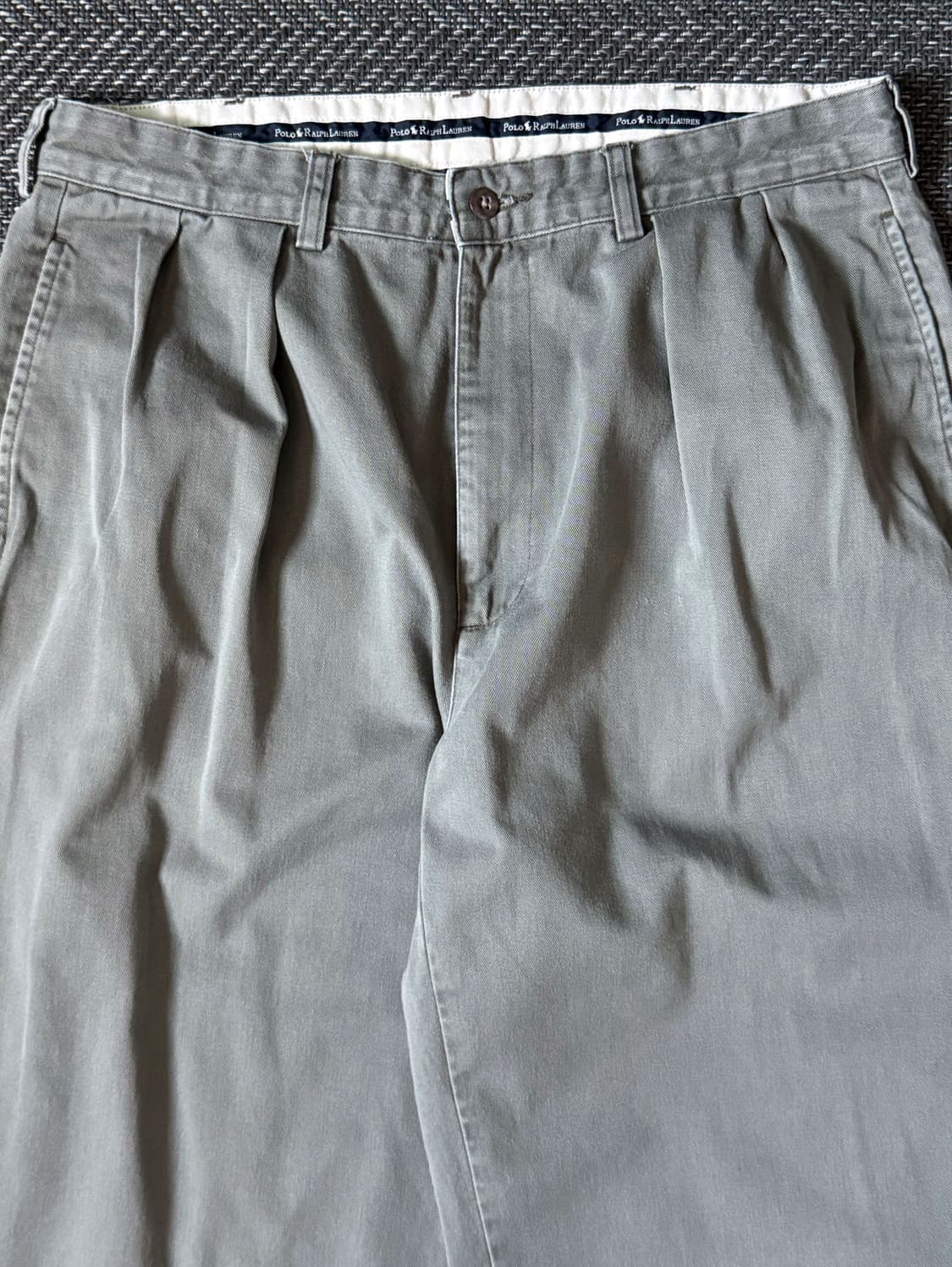 (34) 90s 폴로 랄프로렌 앤드류 더블 플리츠 치노 팬츠 상품이미지2