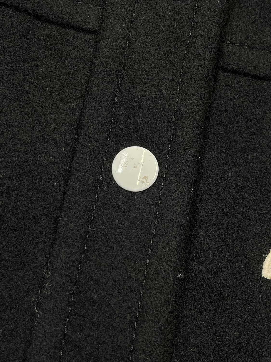 꾸레쥬 트랙 로고 울 버튼 자켓 상품이미지6