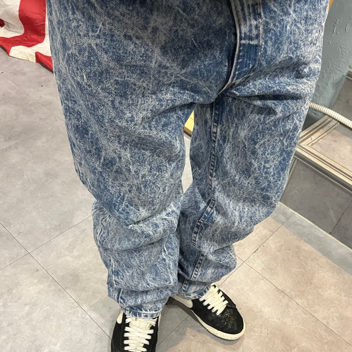 90s USA Levis506 워싱진 (37”) 상품이미지9