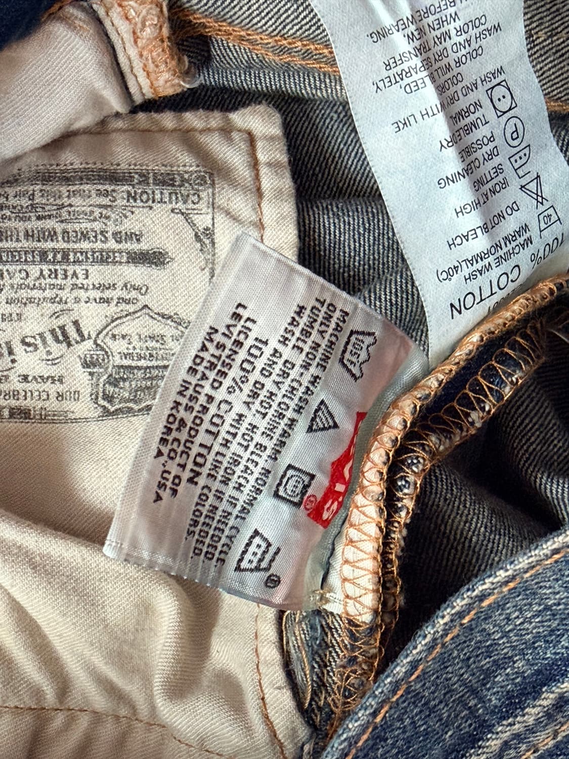 리바이스 501 빈티지 페이딩 & 스터드 커스텀 데님 상품이미지7