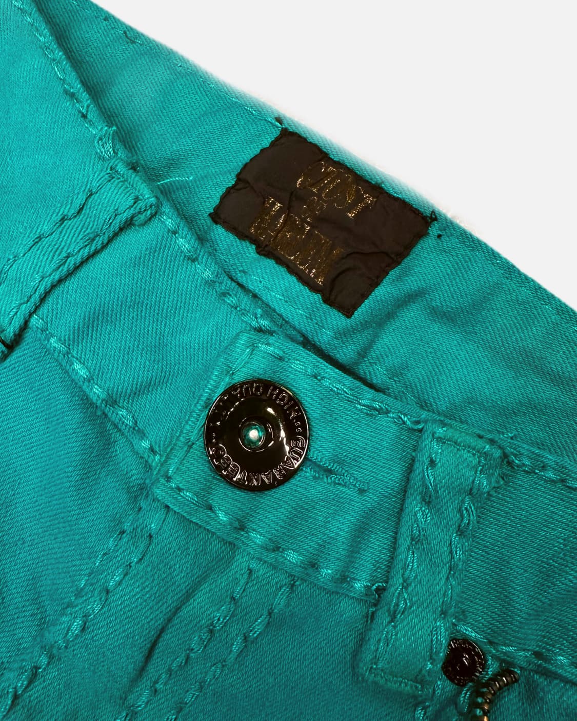 bluegreen zipper slim punk jean 상품이미지5