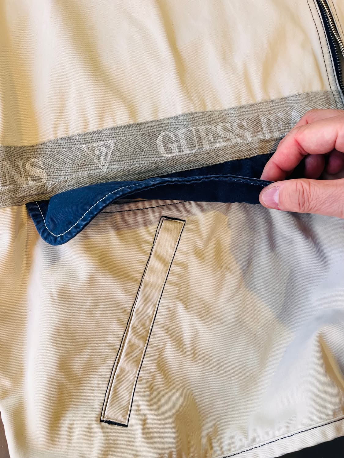 게스 진스 후드 집업 자켓 (한국제) 상품이미지6