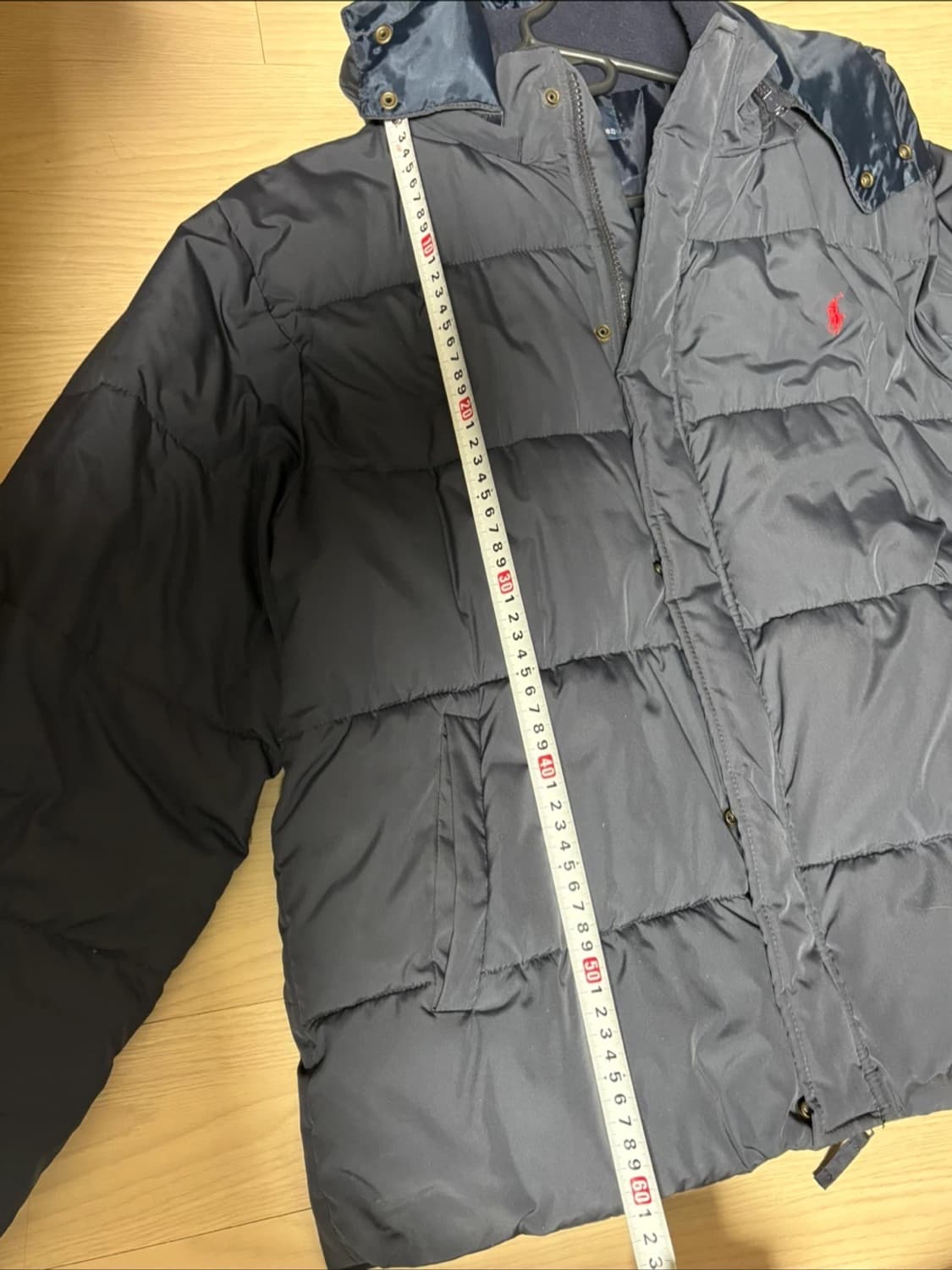 폴로 네이비 후드 패딩 상품이미지1