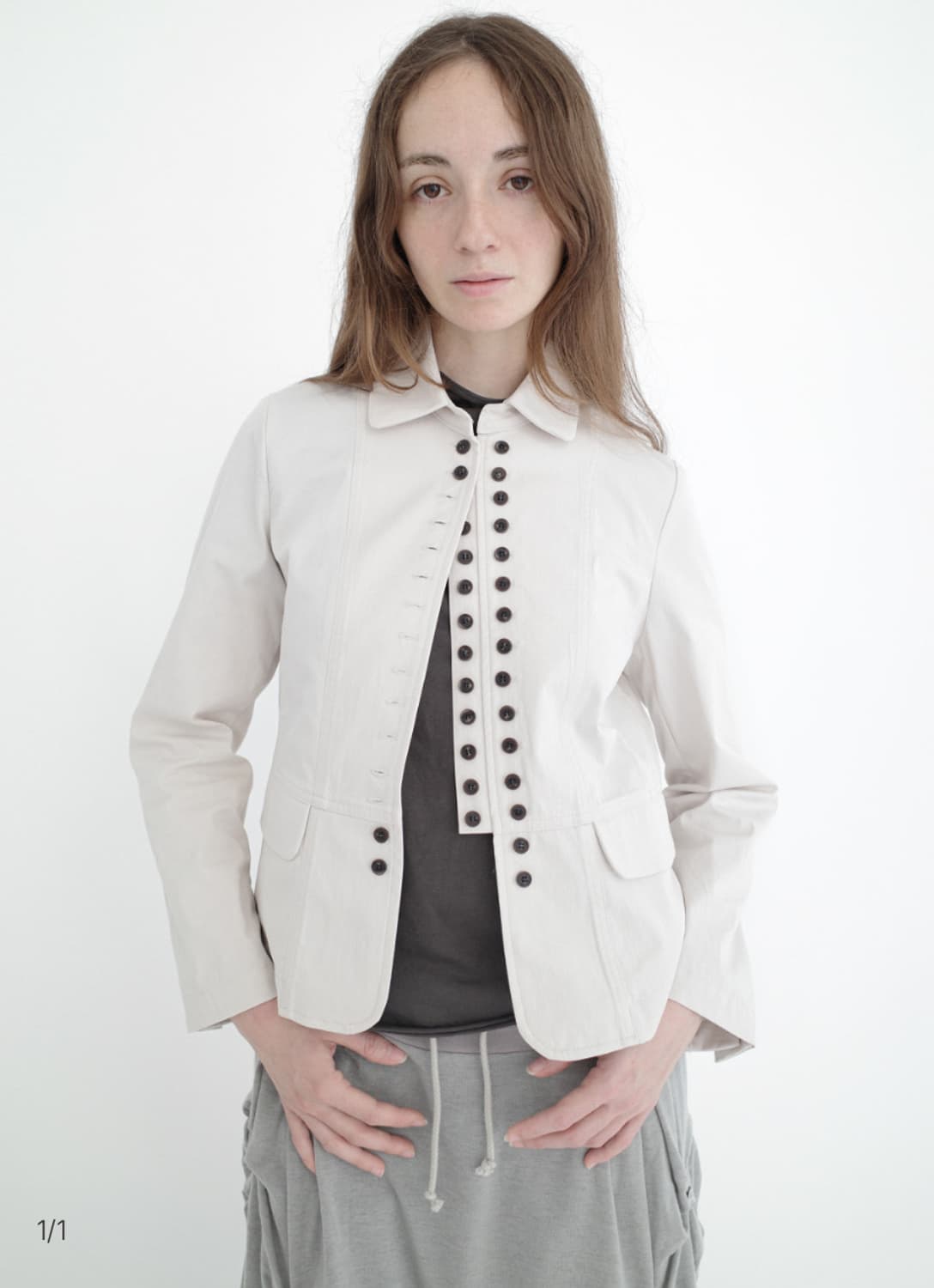 sankofa puella 산코파퓨엘라 버튼 자켓 베이지 구함 상품이미지1