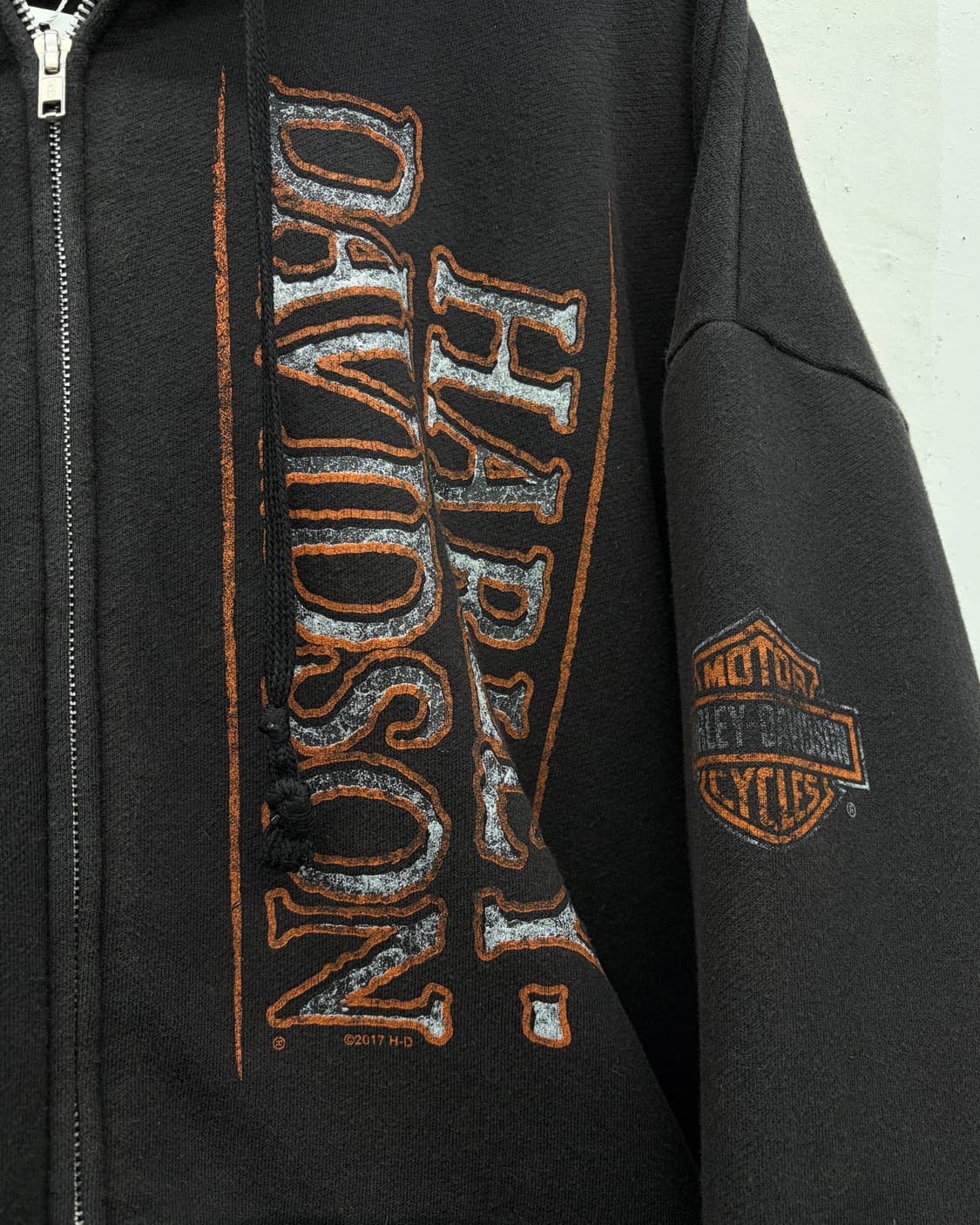 할리데이비슨 00s 본 그래픽 오버사이즈 집업 후디 상품이미지3