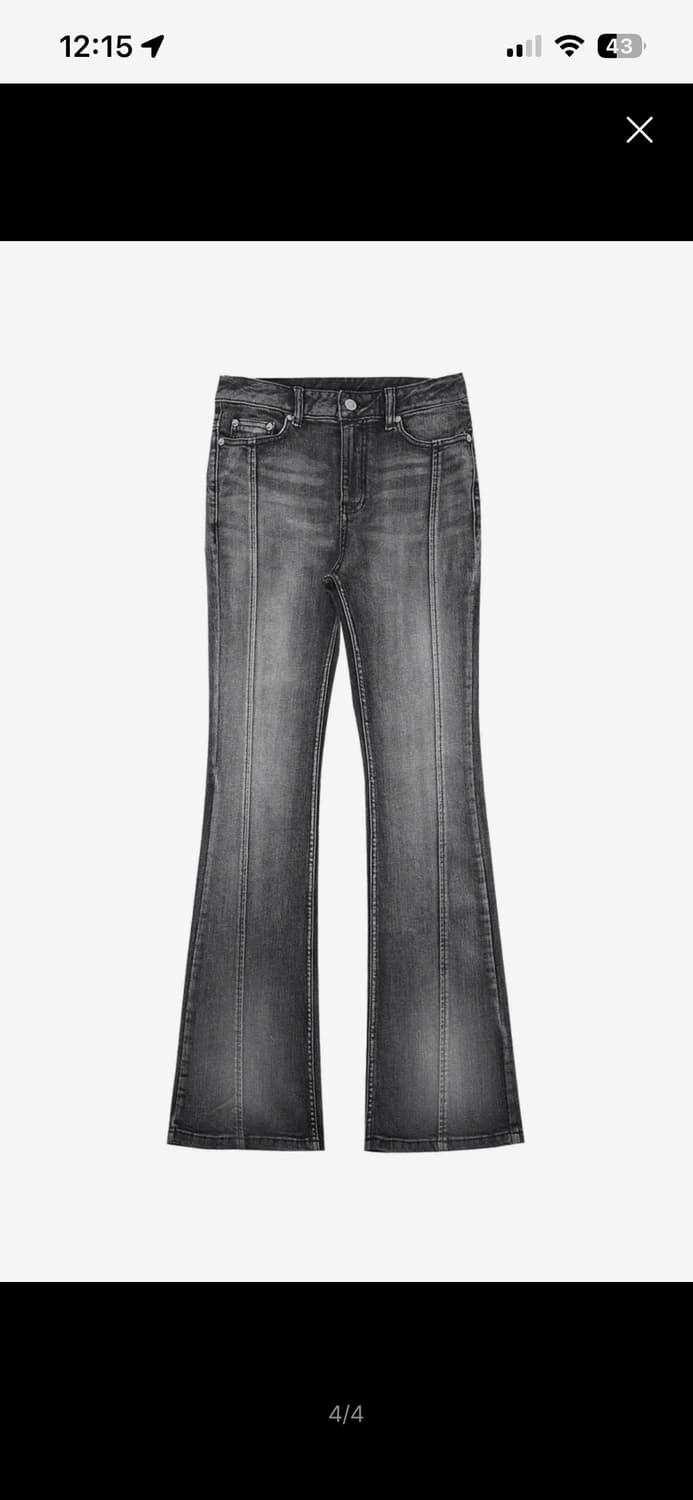 달링유어배드 로즈 바지ROSE BOOTS CUT DENIM # BLACK 상품이미지2