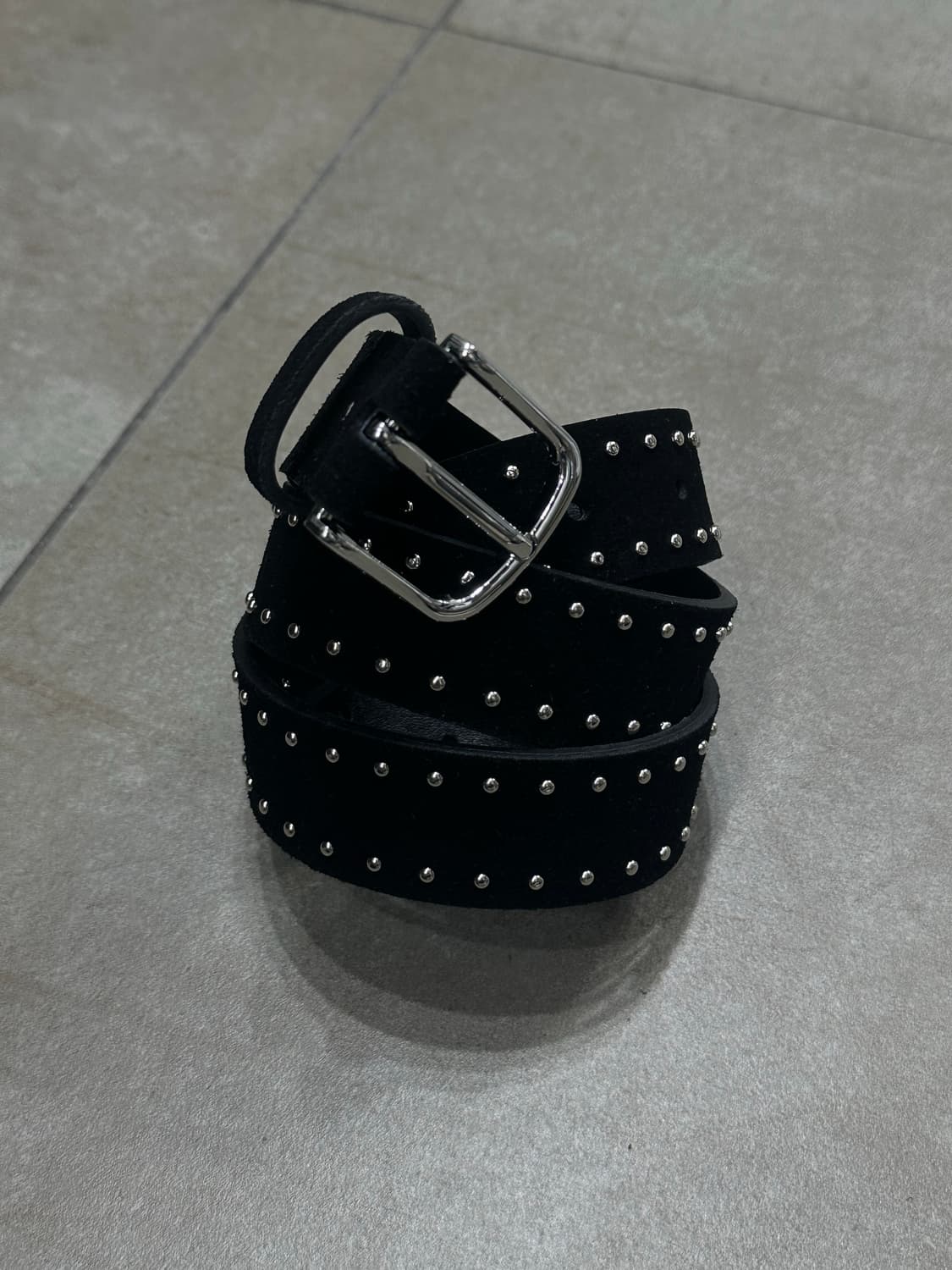 Double stud - 스웨이드 더블 스터드 벨트 상품이미지2