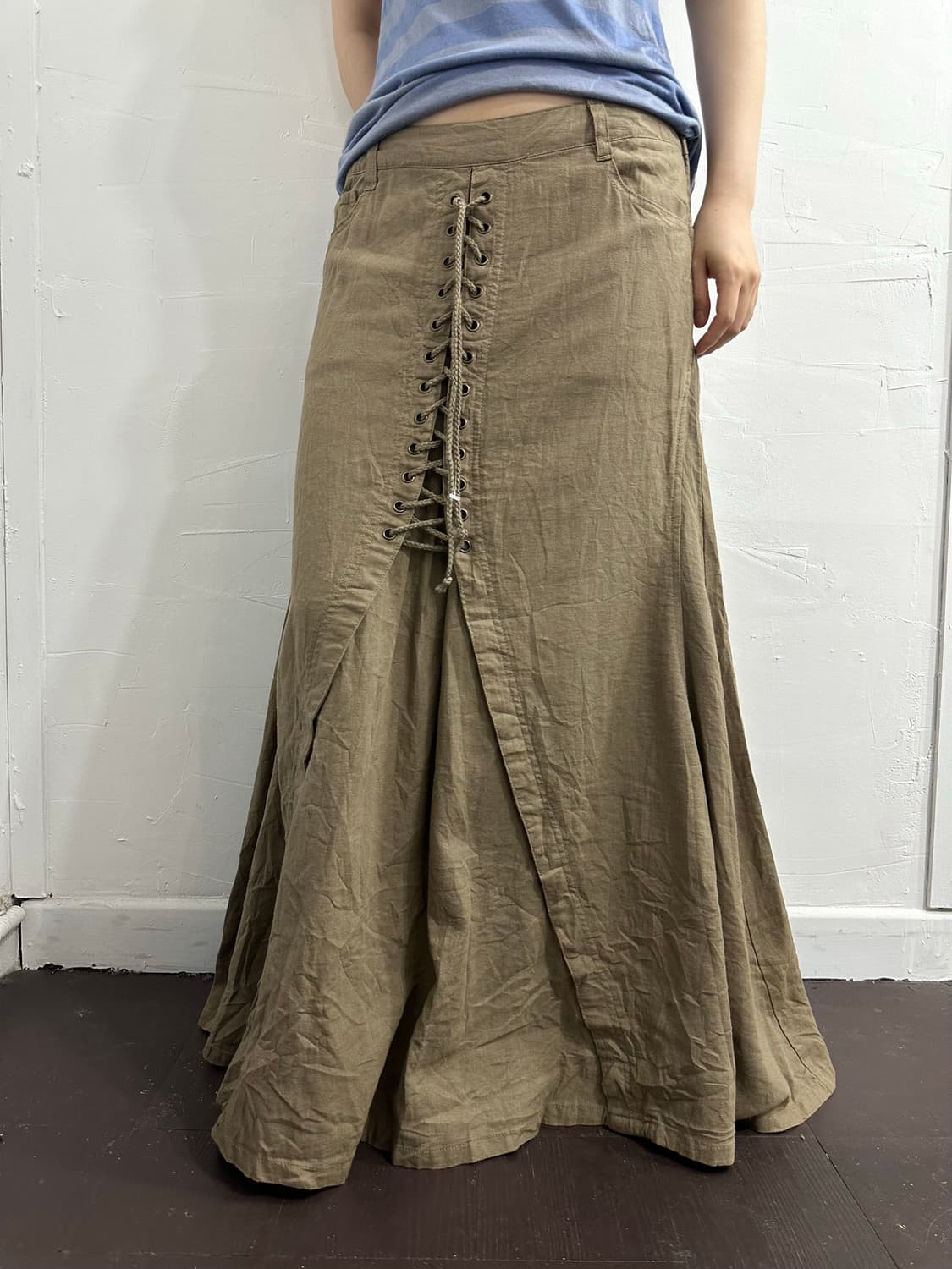 y2k eyelet maxi skirt 상품이미지2
