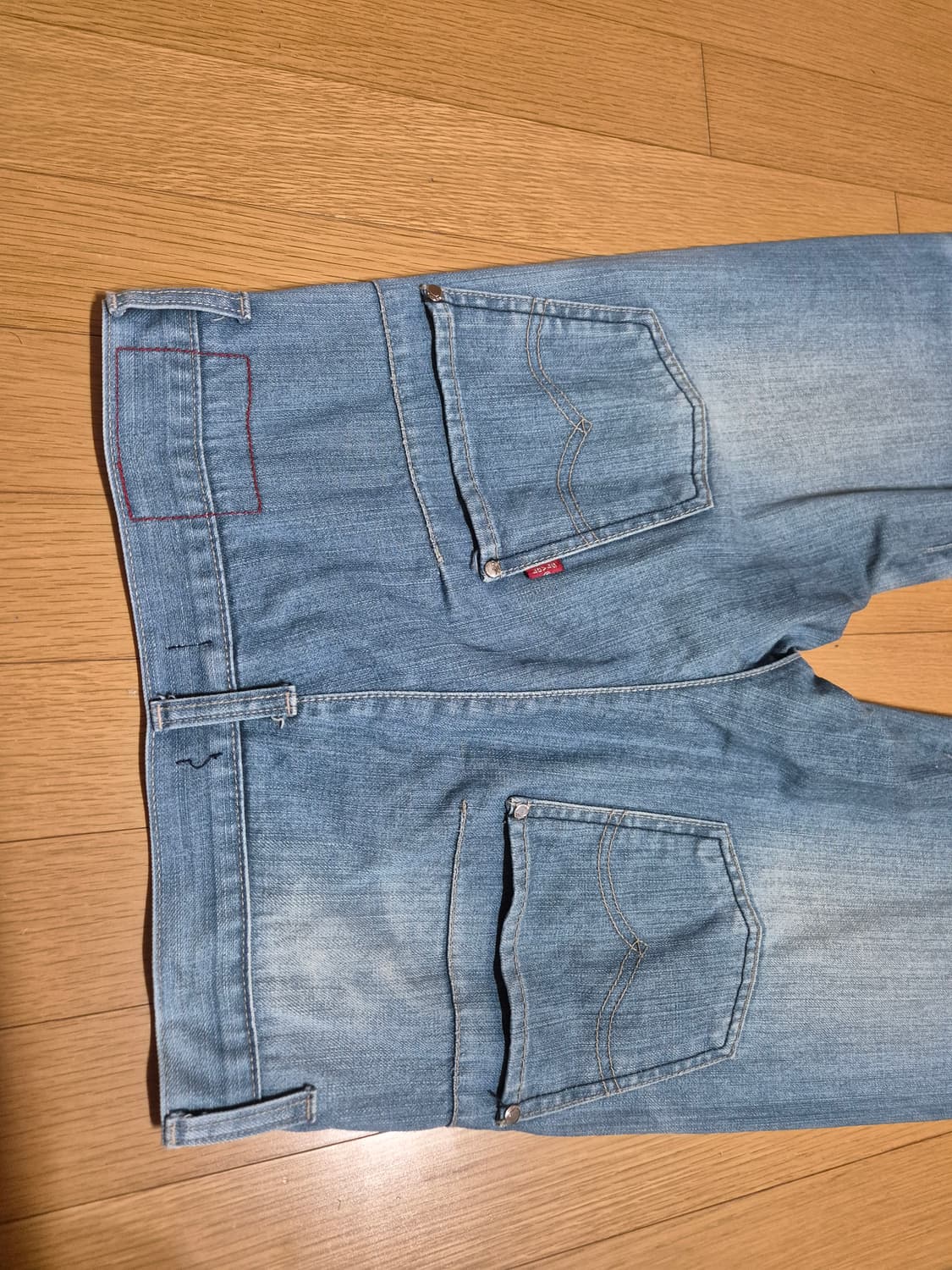 여성 리바이스 엔지니어드진 블루 데님 바지 상품이미지7