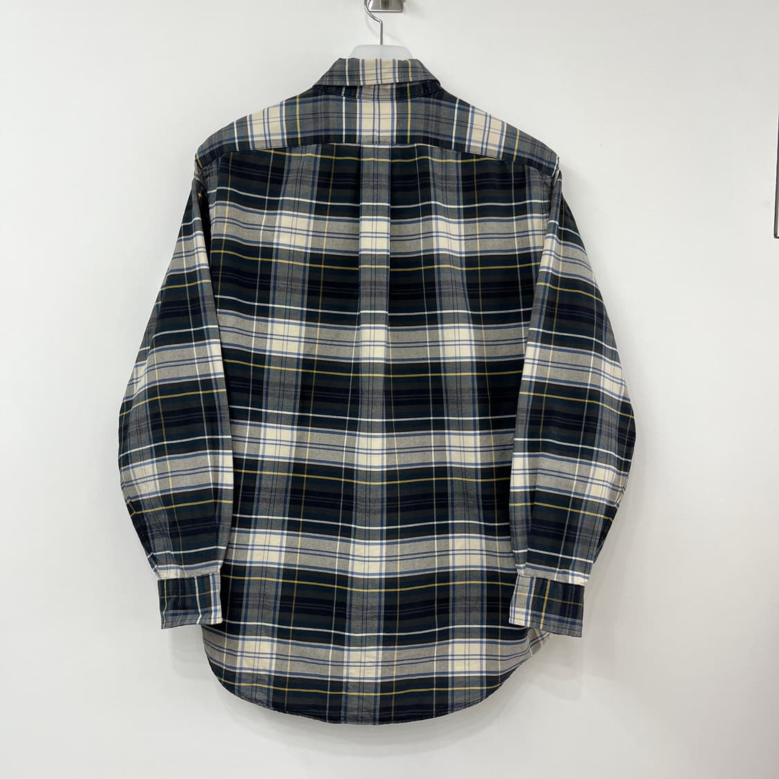 폴로 랄프로렌 90s 그린 브라운 체크 남방 셔츠 상품이미지3