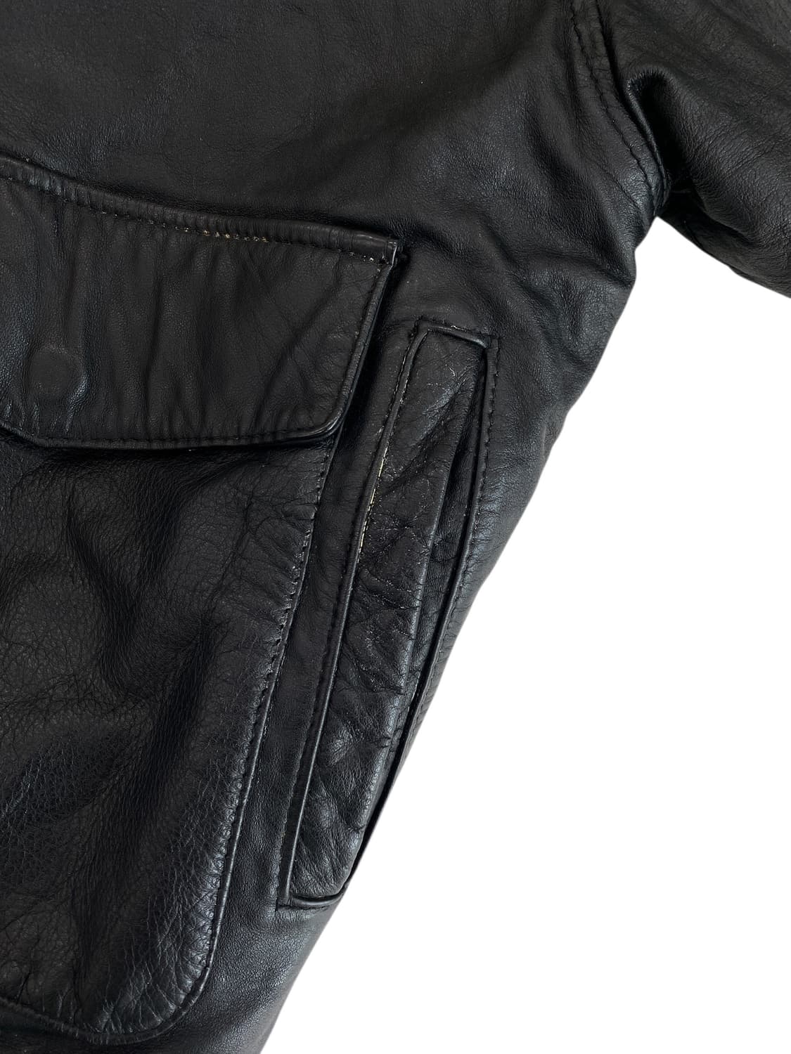 90's 하드락 카페 A-2 레더 자켓 상품이미지5