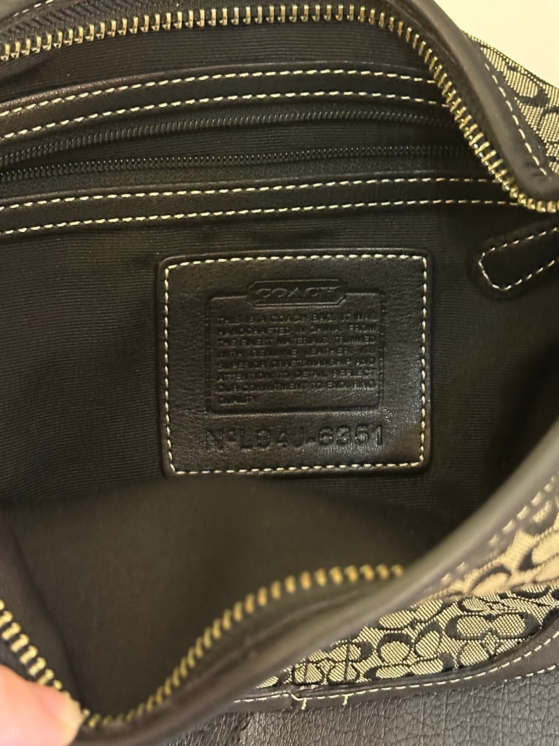 COACH 코치 블랙 스티치숄더백 상품이미지5