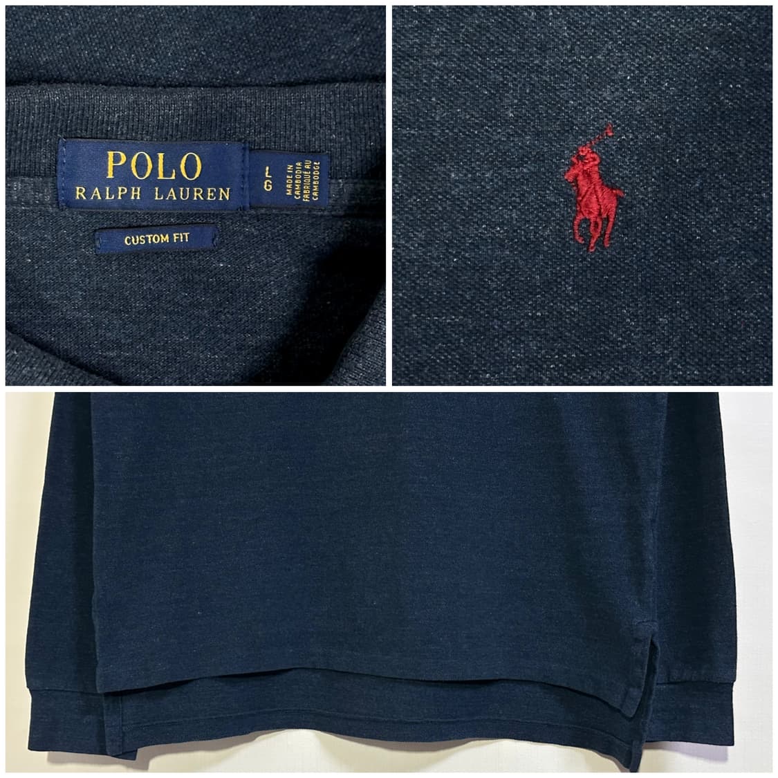 폴로 랄프로렌 피케 카라 니트 L/네이비 상품이미지5